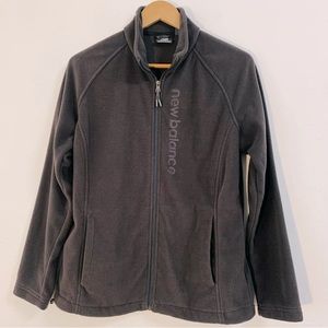 NEW BALANCE Gray Fleece Zip-up Jacket Size Large